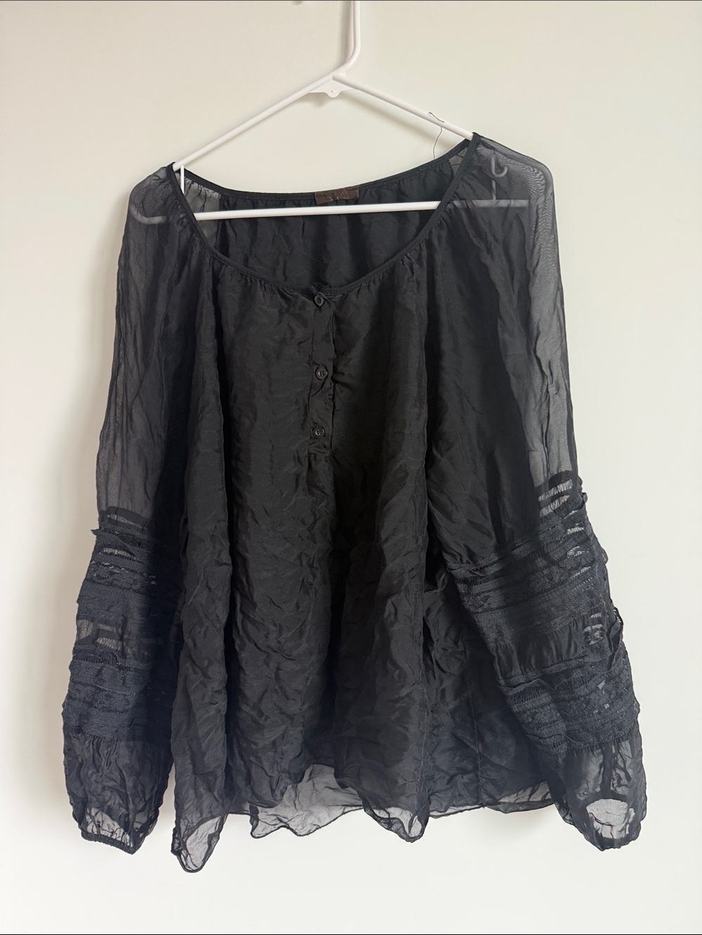 Lola Silk blend boho Italian blouse